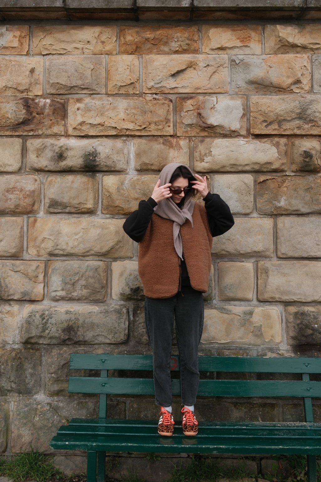 szara kamizelka baranek 100% wełna merino