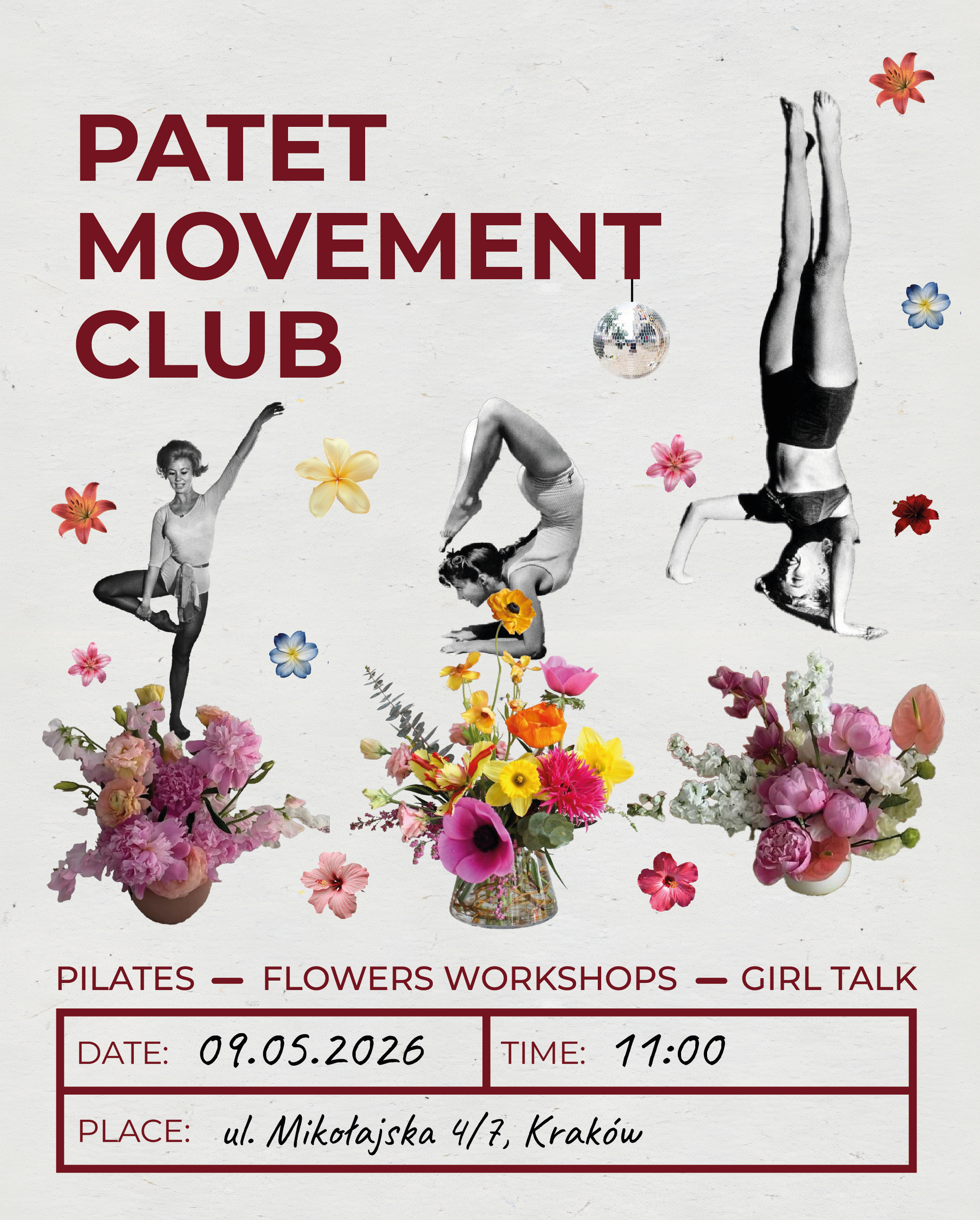 09.05 patet movement club pilates + kompozycje kwiatowe