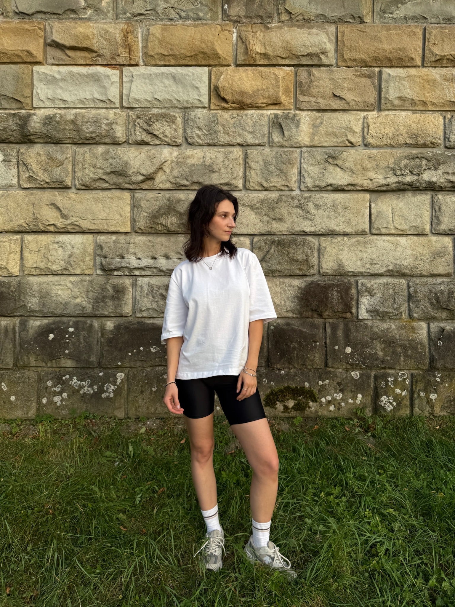 T-shirt unisex oversize biały