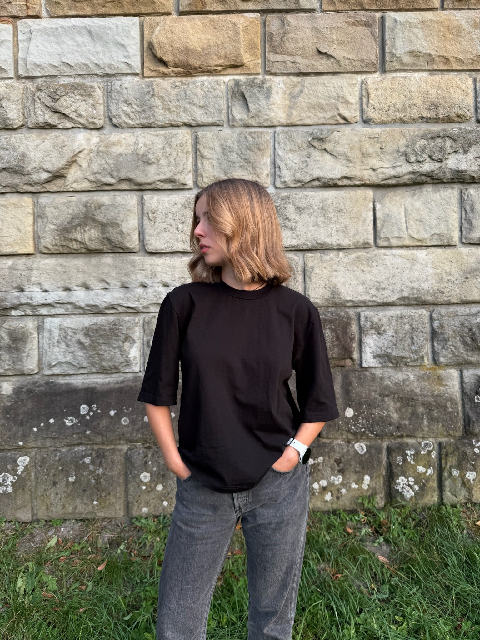 T-shirt unisex oversize czarny
